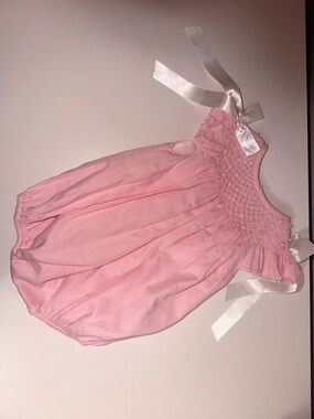 Classic Pink Smocked Baby Dress - Brand
